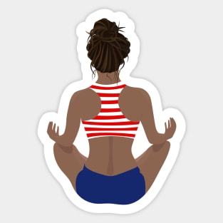 Fitness and Mindfulness Design Sticker